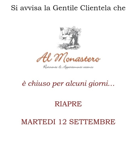CHIUSO PER FERIE 